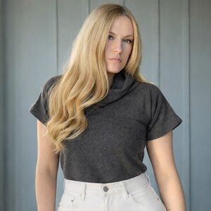 Vintage Max Mara Wool Funnel Neck Knit Top | Made in Italy | S